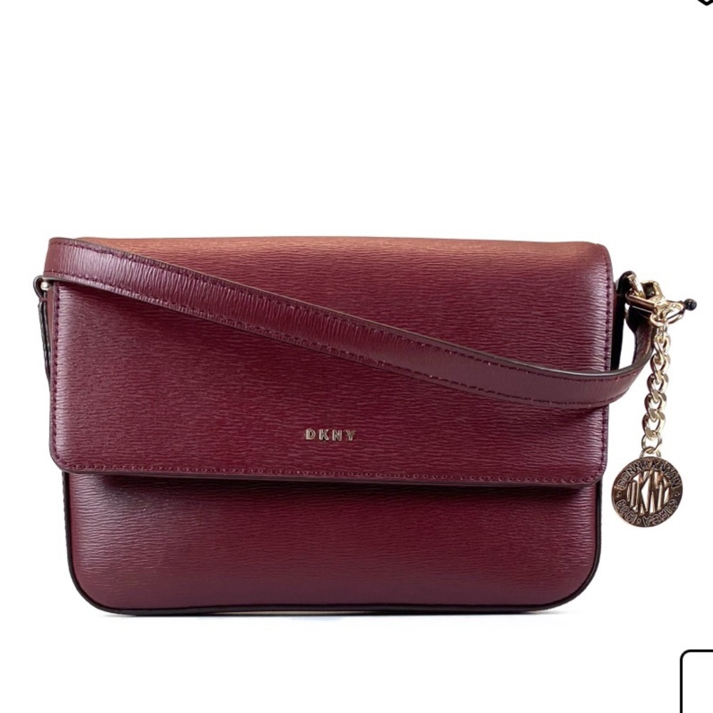 DKNY OxBlood Deep Red Sutton Bryant Flap Crossbody
